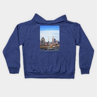 Jersey City NJ - Police Boat By Colgate Clock Kids Hoodie